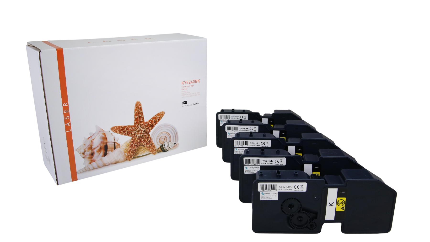 5er Set TK5240BK alternativ Toner black Kyocera / TK5240BK / 5x4.000 Seiten 5er Set TK5240BK alternativ Toner black Kyocera / TK5240BK / 5x4.000 Seiten