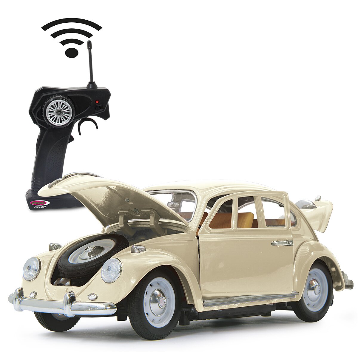 VW Käfer RC Diecast 1:18 creme weiss 40MHz VW Käfer RC Diecast 1:18 creme weiss 40MHz