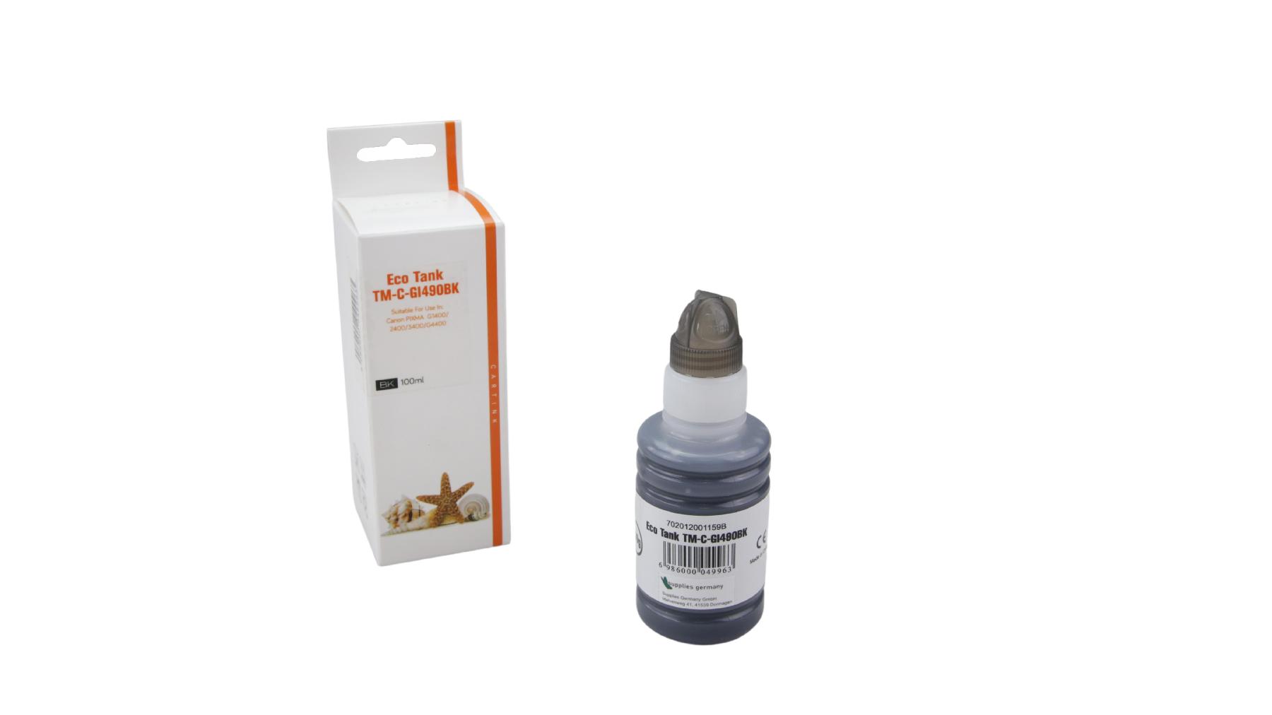 GI490BK Eco Tank Nachfüllflasche black für Canon / GI490BK / 100ml