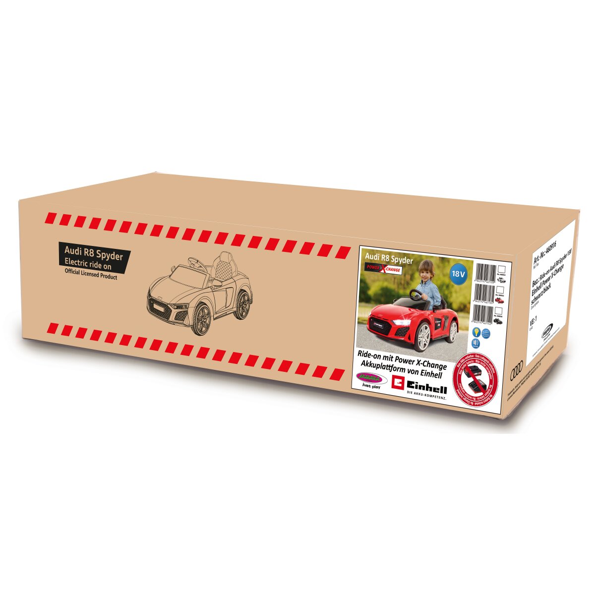 Kinderfahrzeug Audi R8 Spyder schwarz Einhell Power X-Change