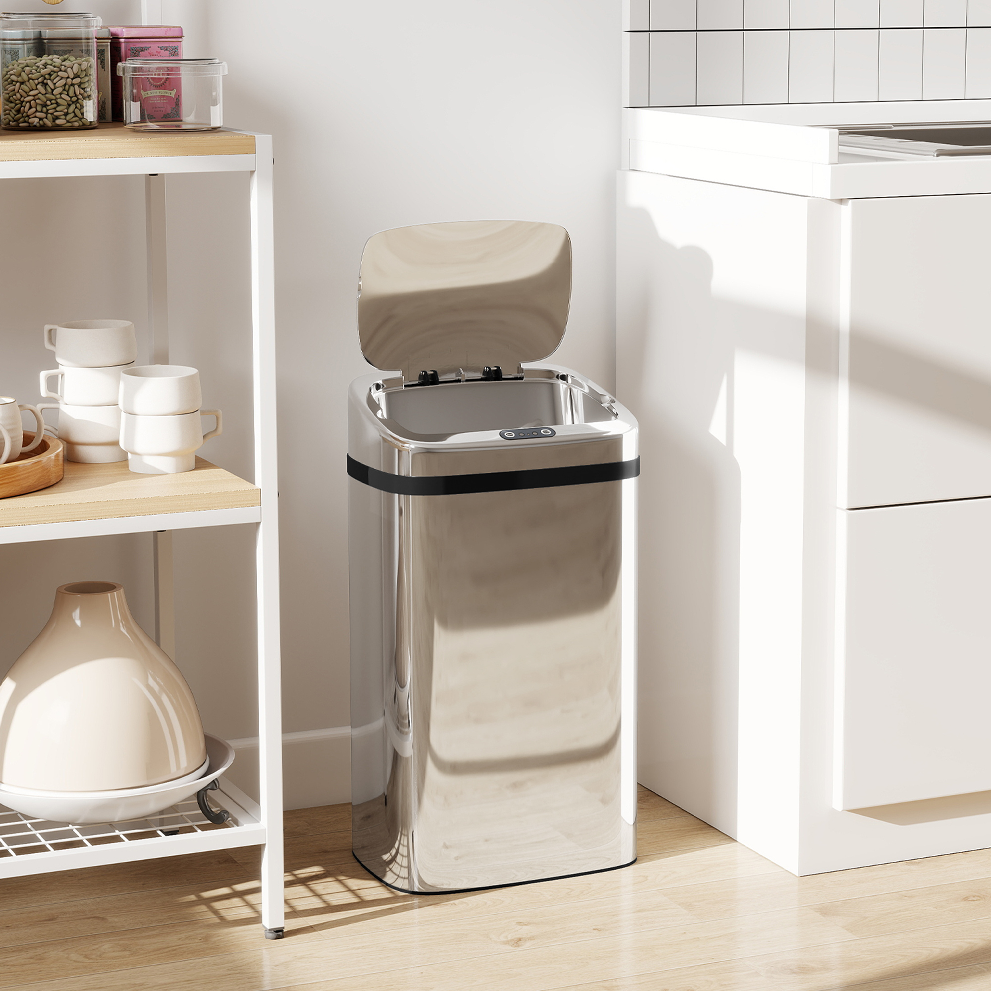 Sensor Mülleimer 30L Automatik Mülleimer mit Bewegungssensor für Büro, Schlafzimmer
