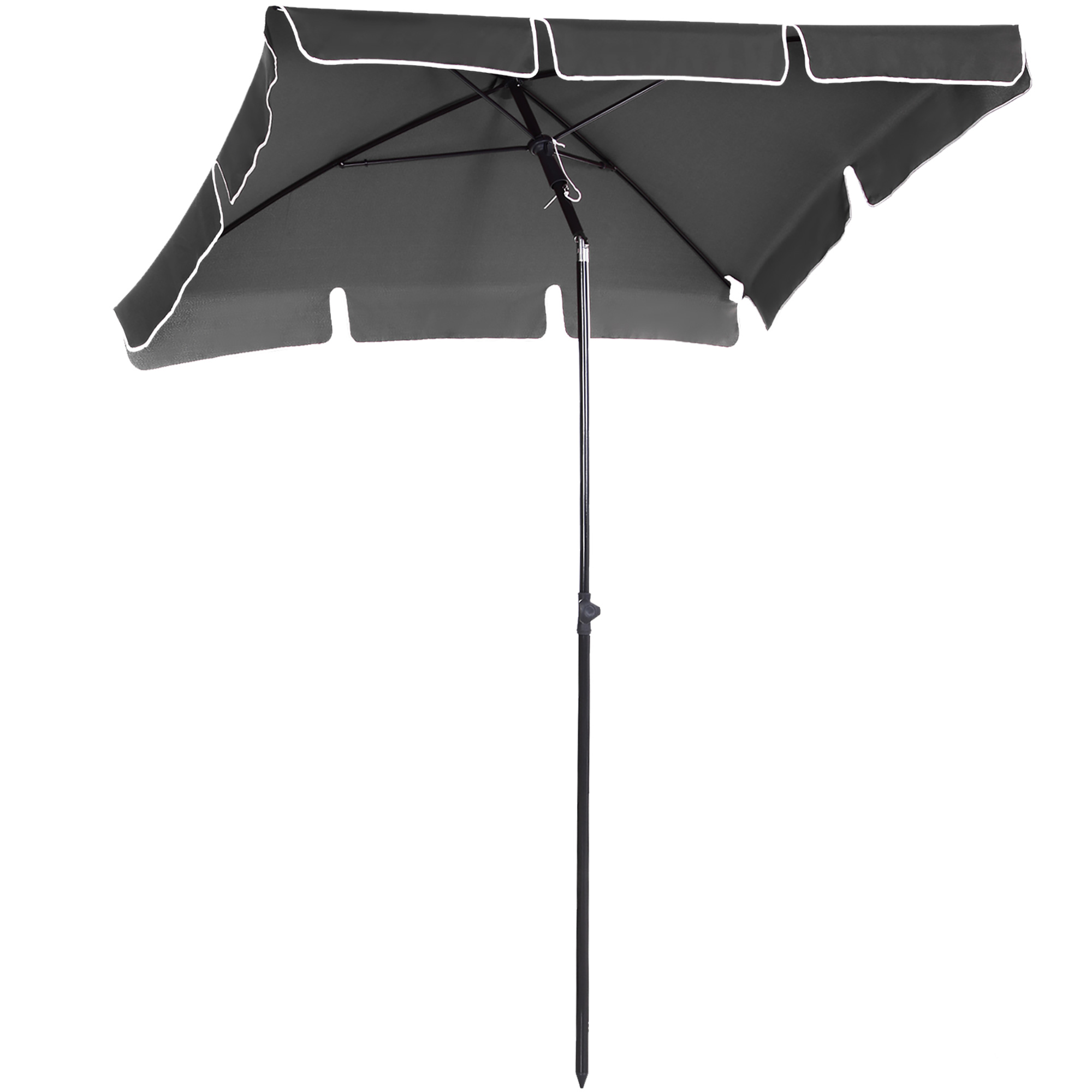 Sonnenschirm Strandschirm Gartenschirm Schirm Balkonschirm Sonnenschutz knickbar Grau