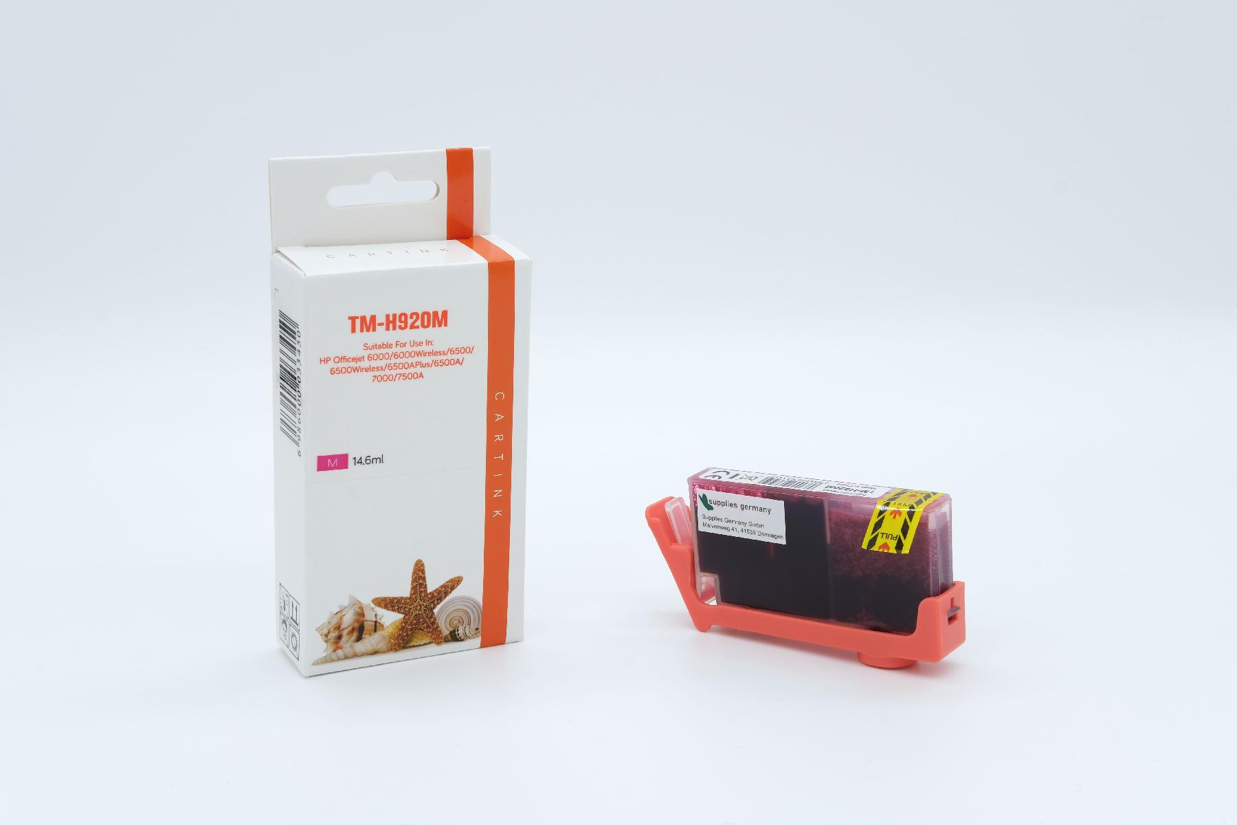 920MXL Refill Tinte magenta für HP / CD973AE / 14,6ml