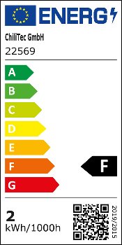LED Wand-Einbauleuchte "EBL 86 PIR", 2W, 3000k, warmweiß, Rahmen silber