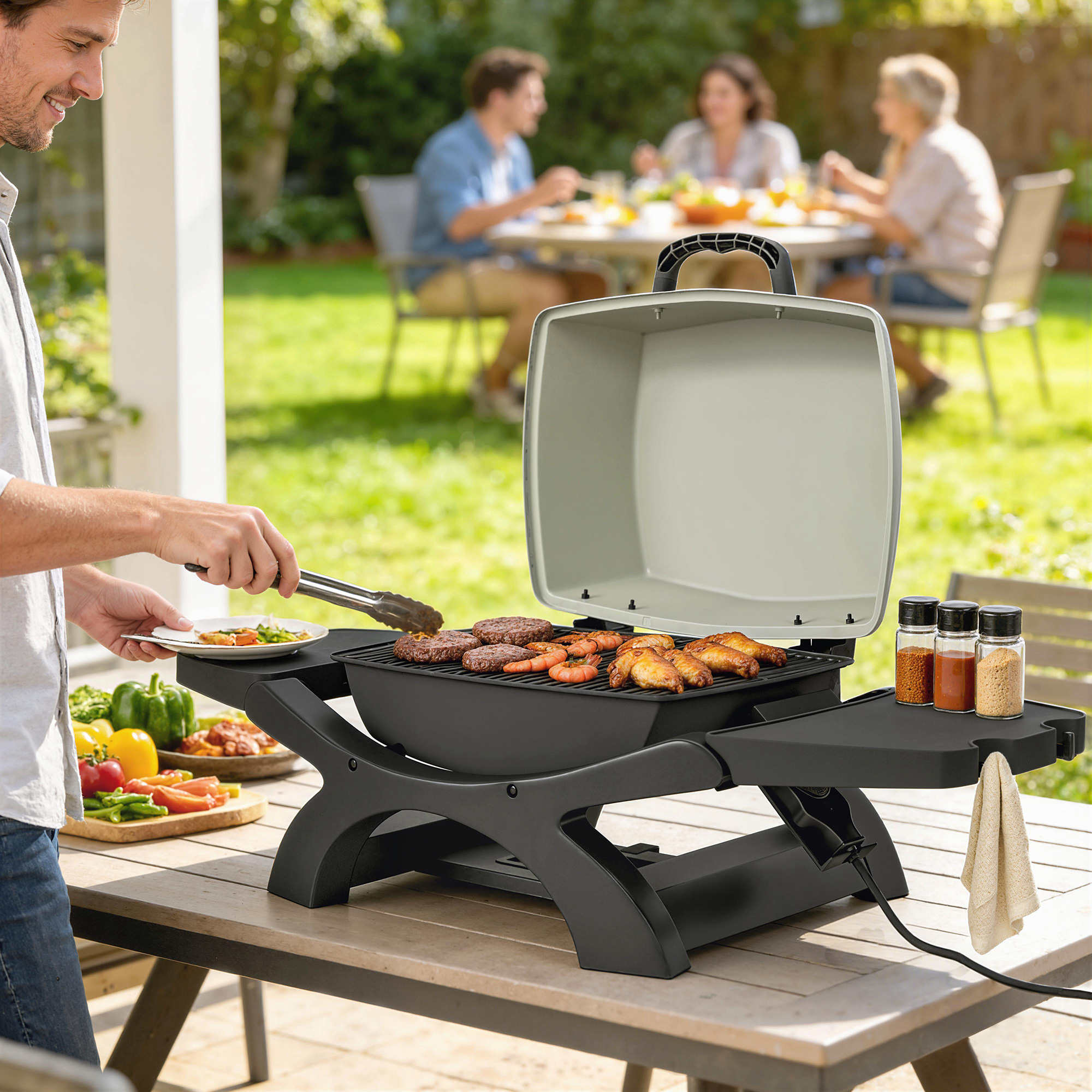 outsunny-elektrischer-aussen-grill-2300w-tragbarer-tischgrill-mit-emaillierten-grillrosten-seitentischen-schwarz~24I23M9N1TO00