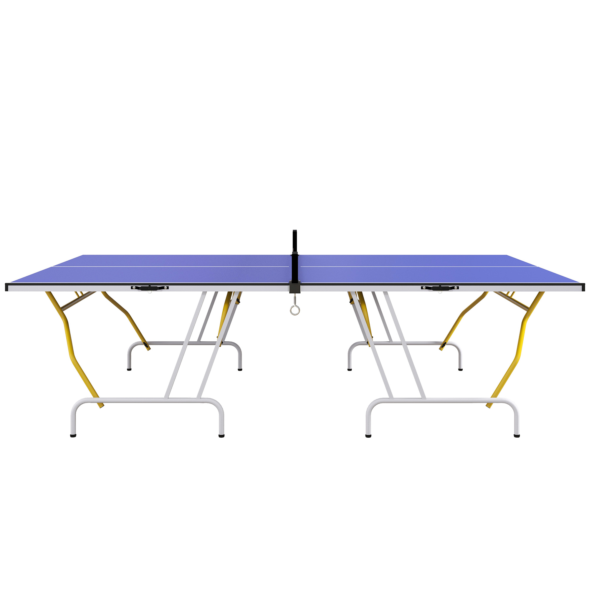 Tischtennisplatte, klappbar, inkl. 2 Schläger, 3 Bälle, Netz, In- & Outdoor, Metallgestell, 274x152x76cm, Blau Tischtennisplatte, klappbar, inkl. 2 Schläger, 3 Bälle, Netz, In- & Outdoor, Metallgestell, 274x152x76cm, Blau