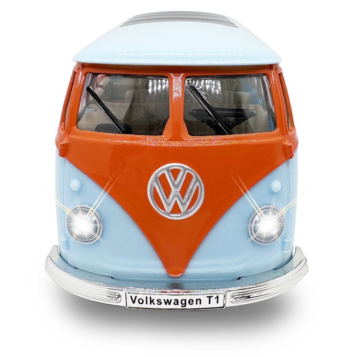 Volkwagen T1 Diecast 1:30 hellblau inkl. Knopfzellen