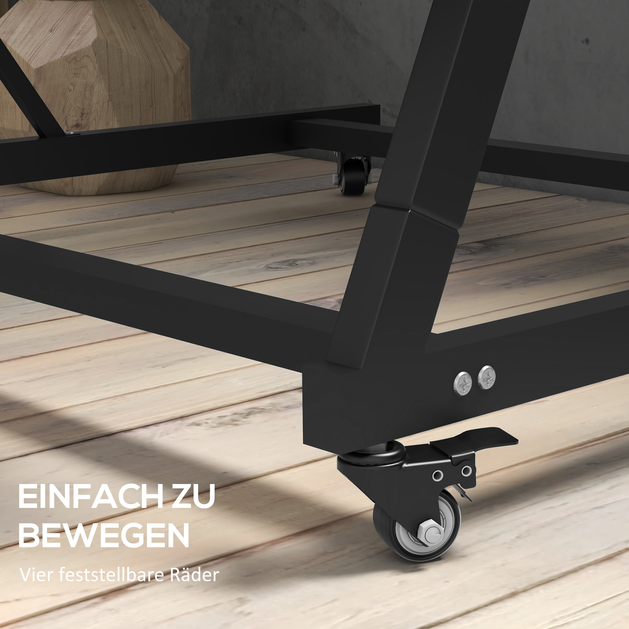 Pflanzentreppe Blumentreppe Pflanzenregal, stapelbar, wetterbeständig, 65 x 67 x 145 cm, Grau + Schwarz