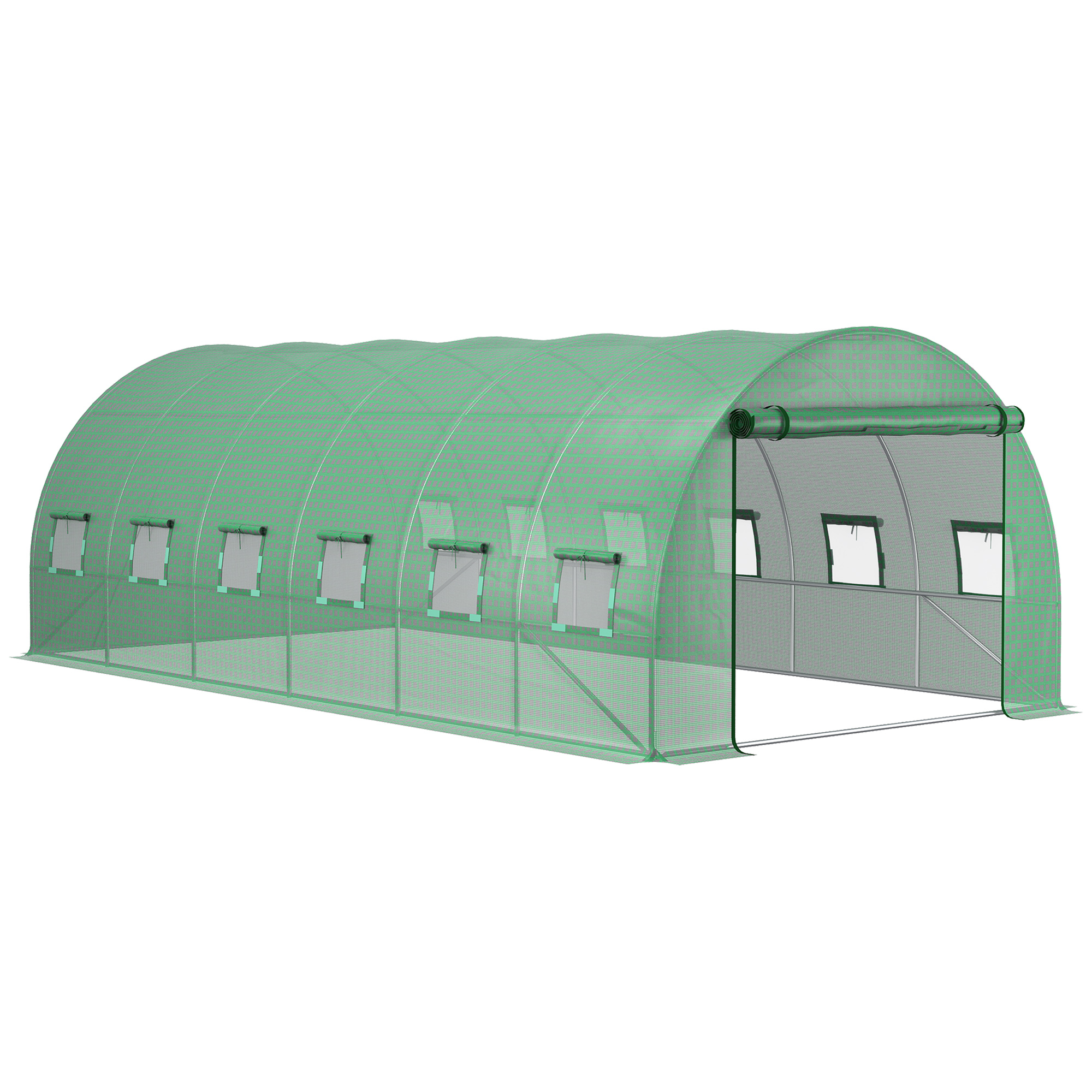 Gewächshausfolie 6x3x2m, wasserdicht Gartenfolie mit UV Schutz, Folie aus PE, Abdeckplane für Gartenarbeit Treibhaus Folientunnel, Tunnelfolie für Außenbereich, Pflanzen, Grün