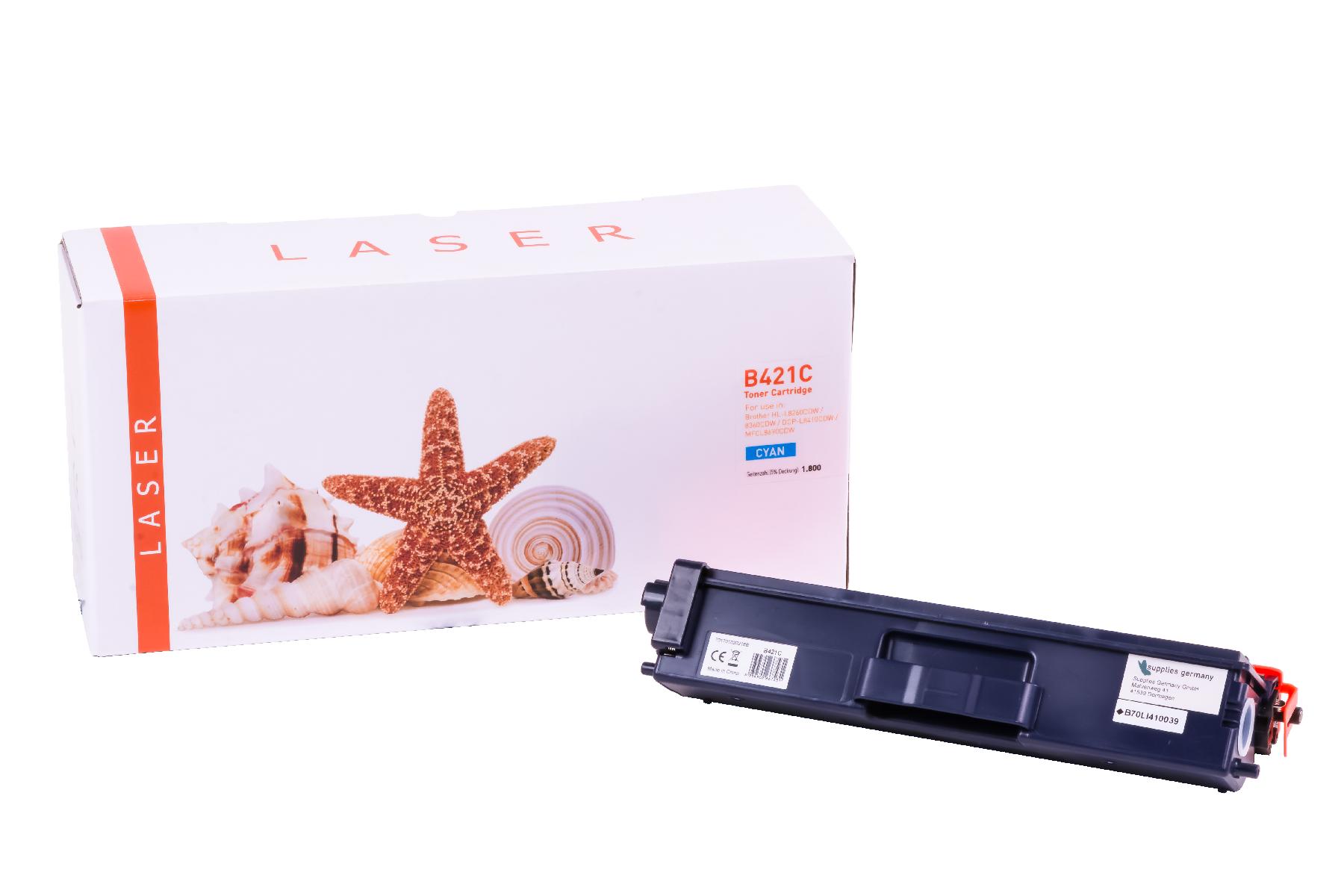 TN421C alternativ Toner Cyan für Brother /TN421C  / 1.800 Seiten