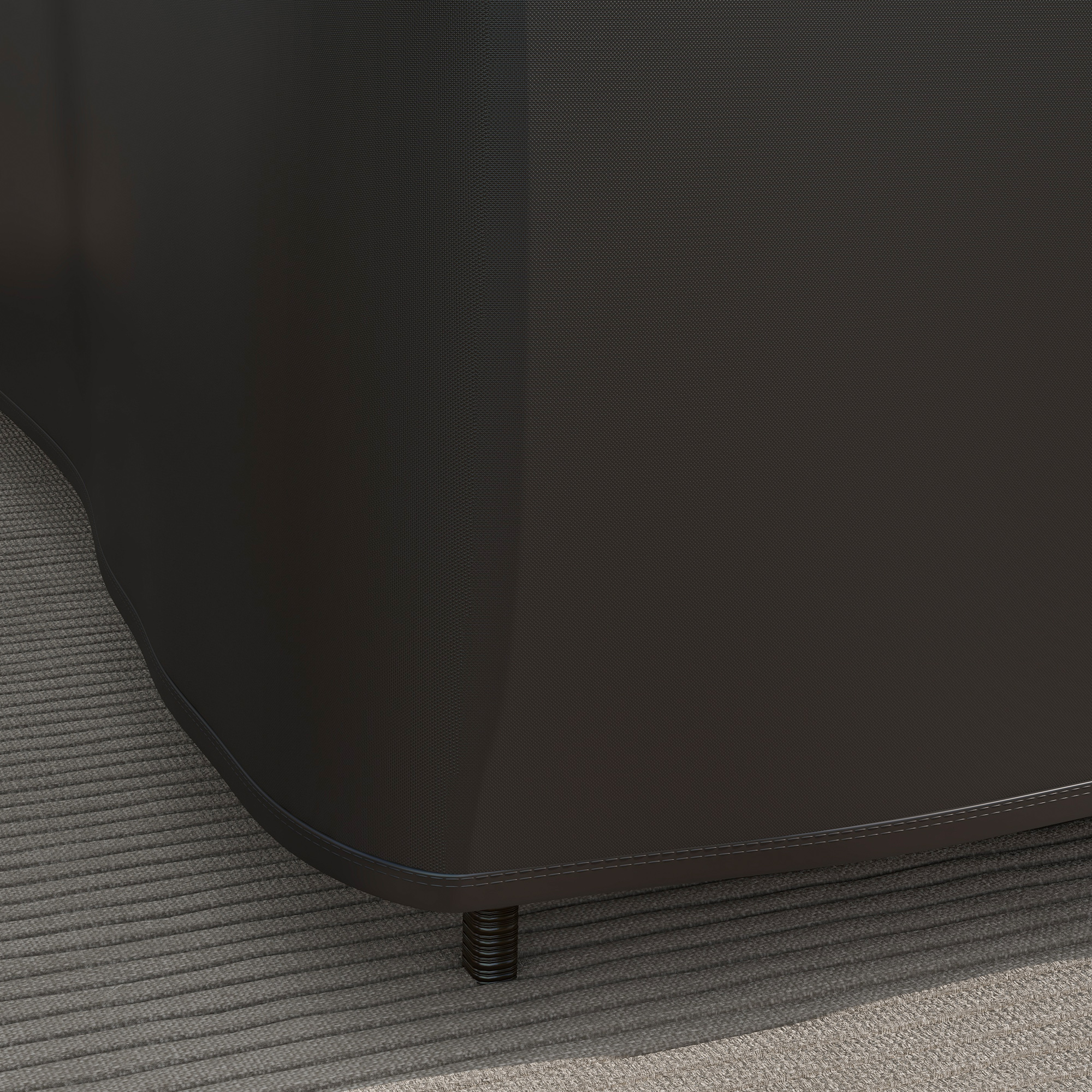 Schutzhülle für Gartenmöbel L-förmige Wasserdicht Abdeckung für Ecksofa, Anti-UV 250 x 250 x 79 cm Schwarz