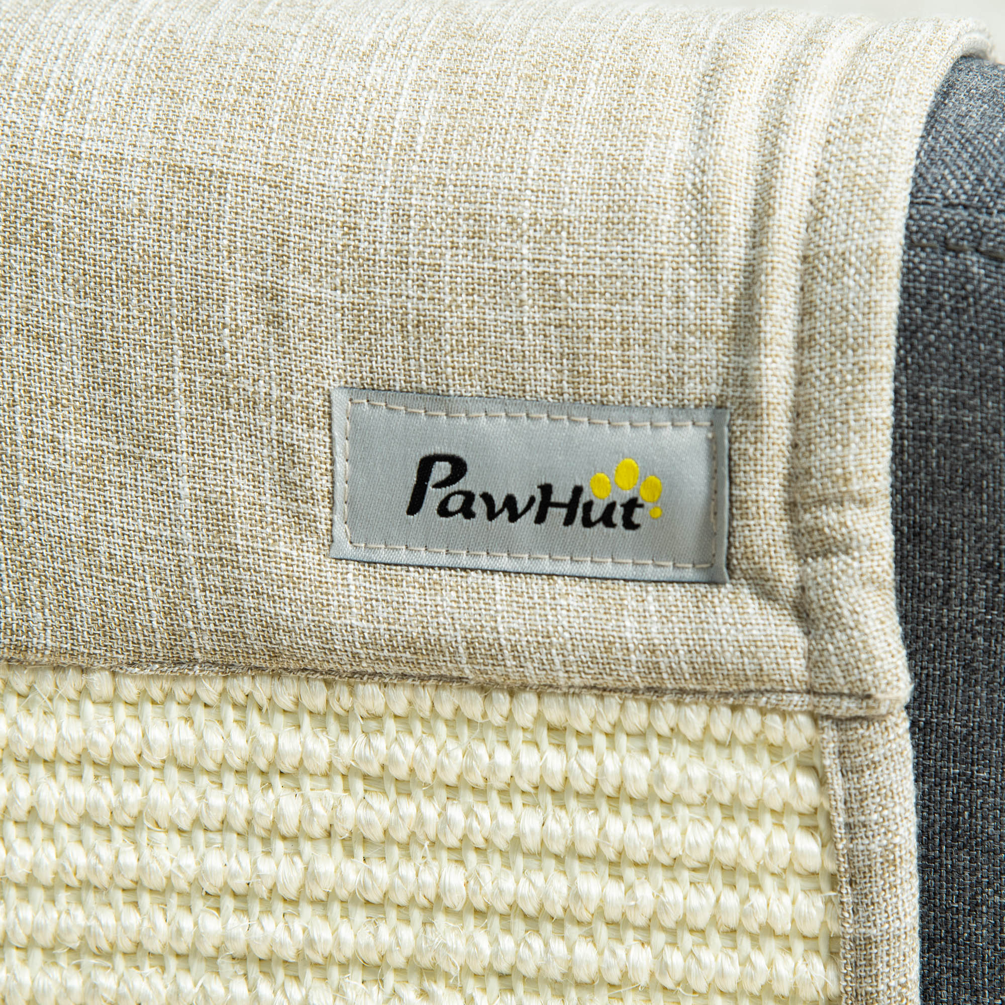 2er Kratzmatte Kratzschutz Sofa Sisal Kratzteppich für Katze Sessel Couch Katzenkratzmatte Beige+Grau 130 x 45 x 0,3 cm