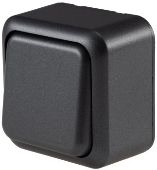 FASKO Wechsel-Schalter, AP, Anthrazit - 250V~/ 10A, Aufputz, Schraubanschluss FASKO Wechsel-Schalter, AP, Anthrazit - 250V~/ 10A, Aufputz, Schraubanschluss