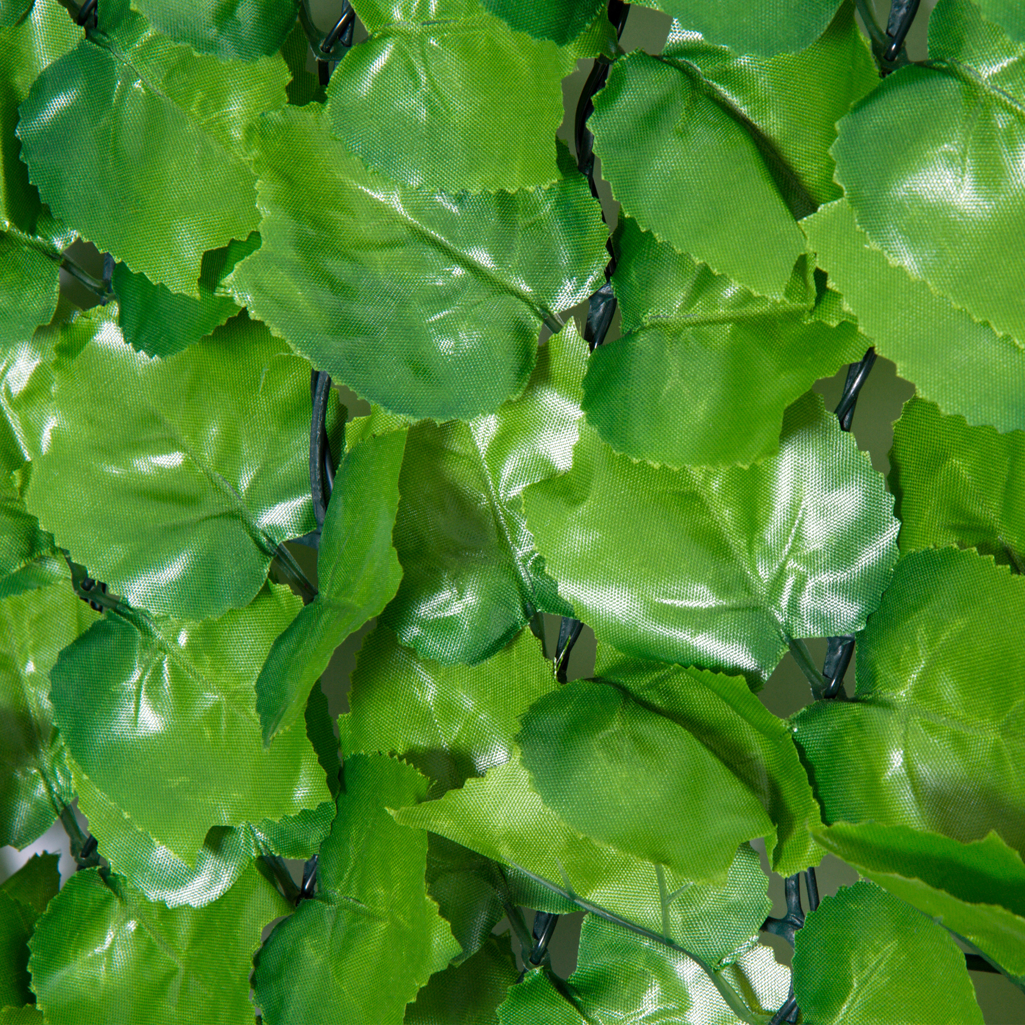 künstlicher Hecken-Sichtschutz, UV-geschützt, Sichtschutzgitter mit Blättern, Hecken-Zaun, 300 x 100 cm, Grün