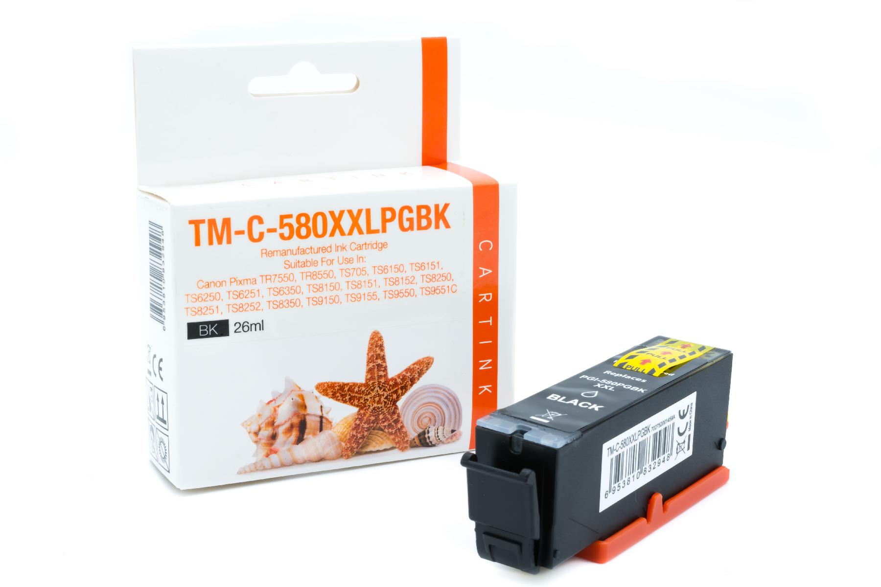 PGI580XXLschwarz alternativ Seestern Tinte schwarz für / 1970C001 / 26ml PGI580XXLschwarz alternativ Seestern Tinte schwarz für / 1970C001 / 26ml