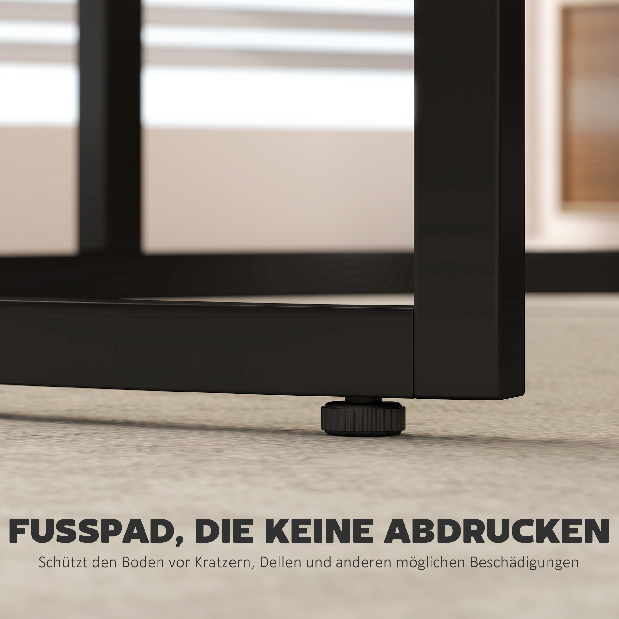 modernes Kaffeetisch 2er-Set, Stapelbare Beistelltische mit Metallgestell für Wohnzimmer, Schlafzimmer, Büro, Grau