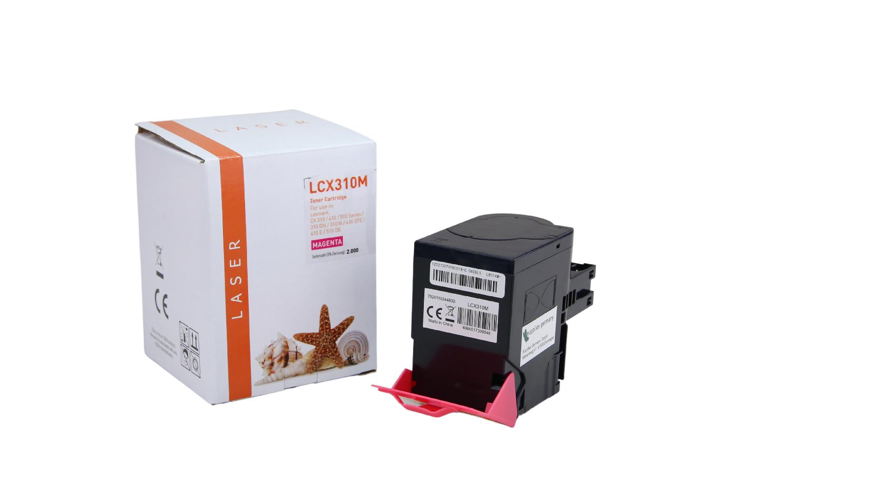 CX310M alternativ Toner Magenta für Lexmark  / 80C2SMO / 2.000 Seiten