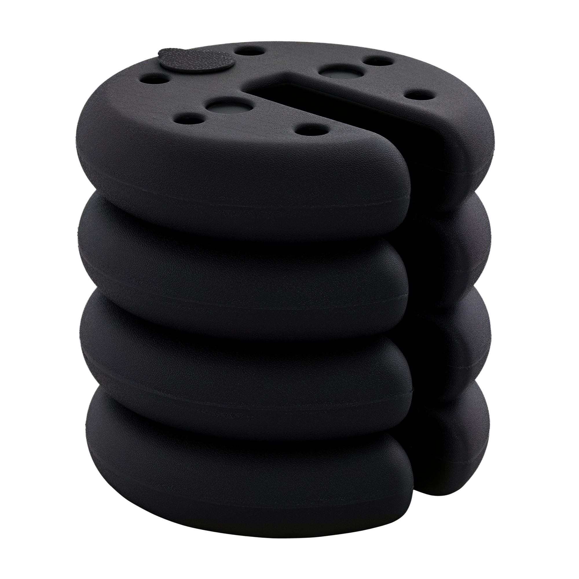 Pavillon Standfuß 4 Stk, Gewicht Partyzelt Pavillongewicht befüllbar bis 5 kg Gewichte für Pavillon Beschwerer für Pavillons Ø25 x 6 cm Schwarz