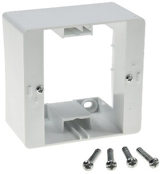 DELPHI Aufputz-Rahmen, weiß - 80x80x45mm, mit Montagebohrung