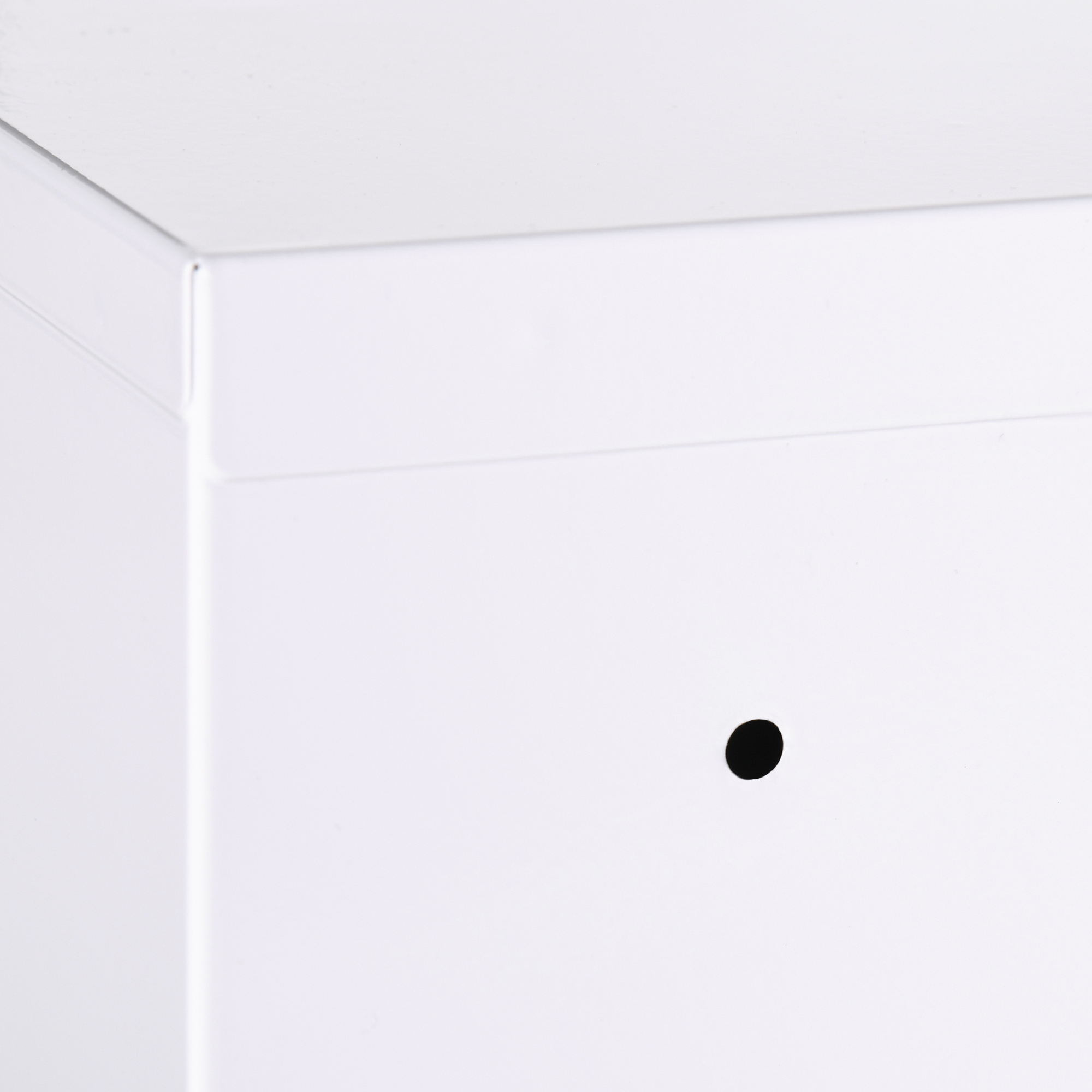 Medizinschrank, 3 Fächer, abschließbare Tür, stabiles Stahlgehäuse, weiß, 30 x 14 x 46 cm