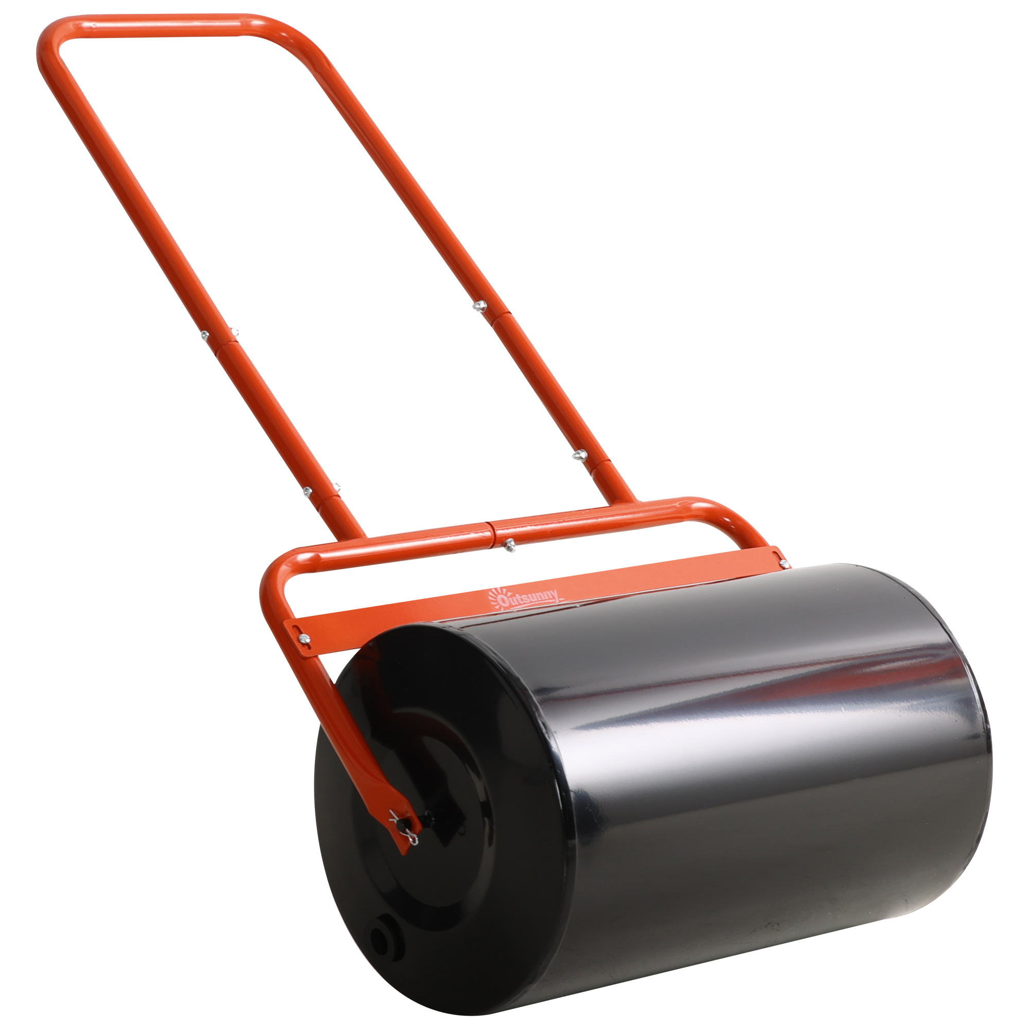 Handliche Rasenwalze, Praktische Rasenrolle, Graswalze, Gartenwalze, flexibel, Stahl, 58L x 32,5B x 113H cm, Rot