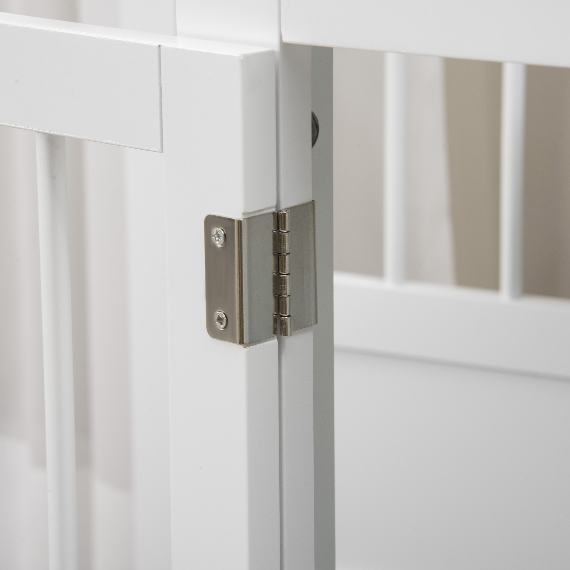 Hundekäfig, Möbel mit 3 Türen Hundehütte Hundebox für Zuhause 78 x 53 x 59,3 cm, Weiß