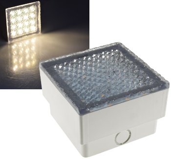 LED Pflasterstein "BRIKX 10" warmweiß - 10x10x7cm, 120lm, IP67, 230V LED Pflasterstein "BRIKX 10" warmweiß - 10x10x7cm, 120lm, IP67, 230V
