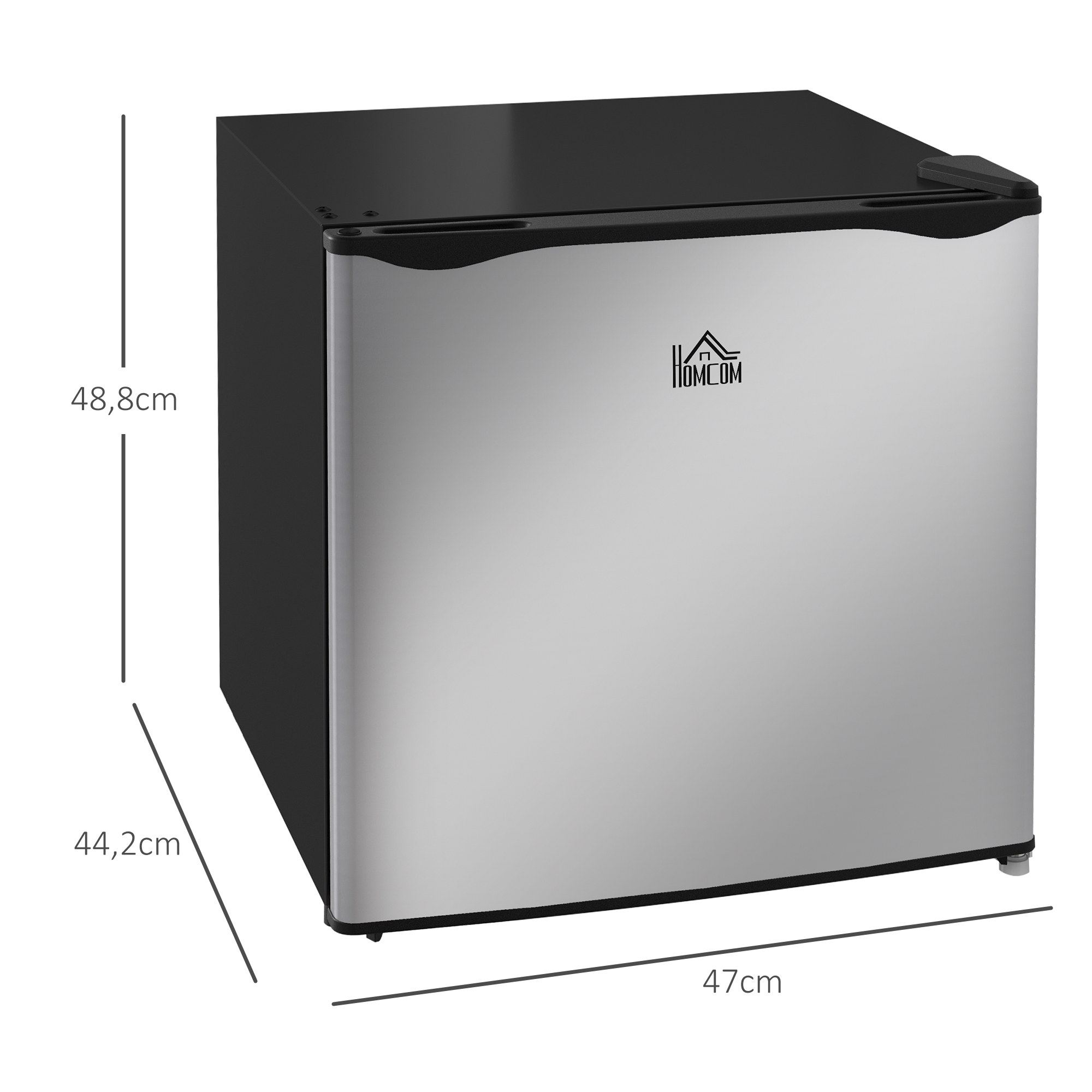 Mini-Gefrierschrank, 35 L Minikühlschrank, -14 bis -24?, 5-stufige Temperaturregelung, 47 x 44,2 x 48,8 cm, Silber
