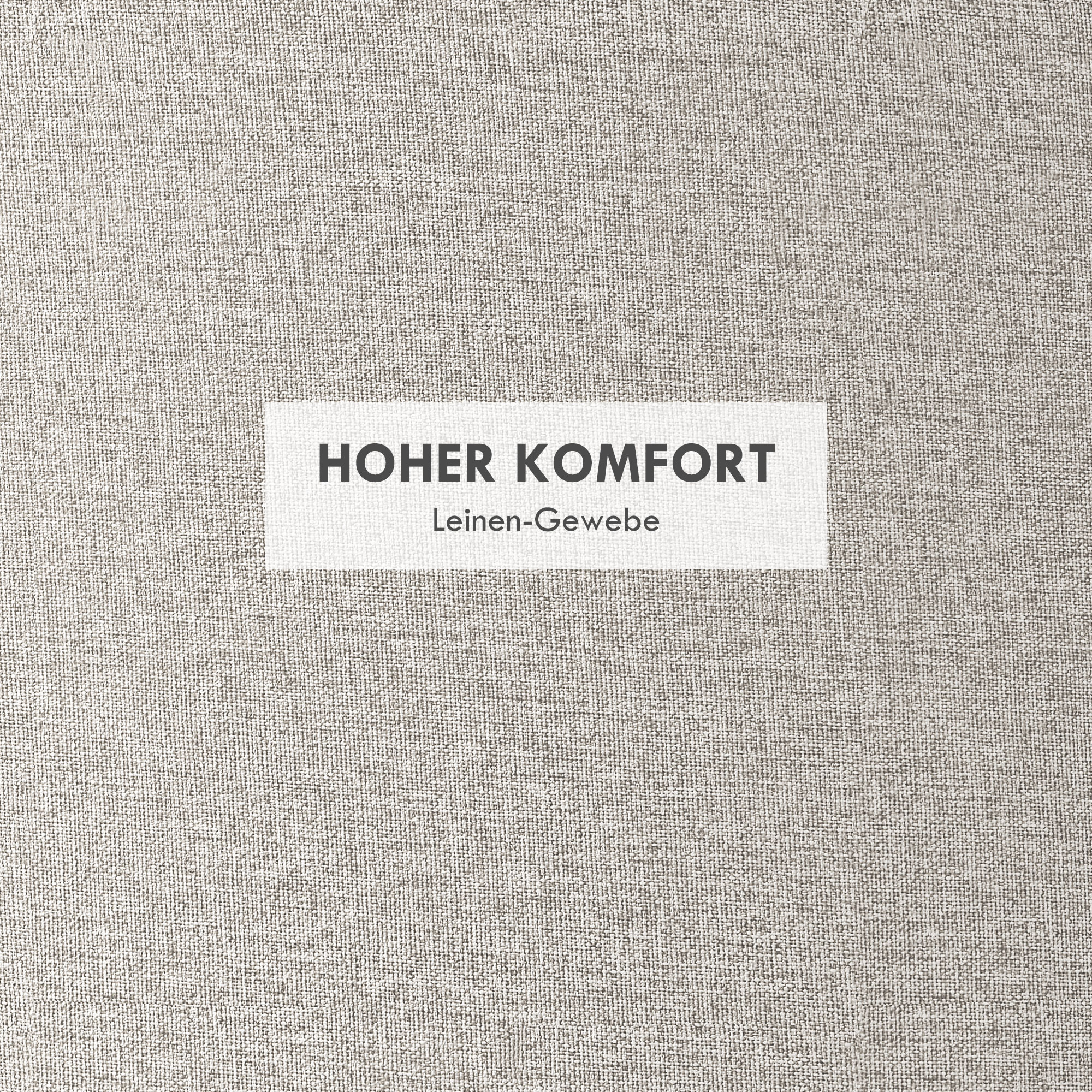 Hocker Polsterhocker, Leinen, versteckter Stauraum, umkehrbarer Deckel, 5 6cm x 56 cm x 42 cm, Creme + Natur