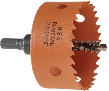 Lochsäge HSS Bi-Metall Ø75mm, Sechskant Aufnahme, Schnitttiefe 38mm
