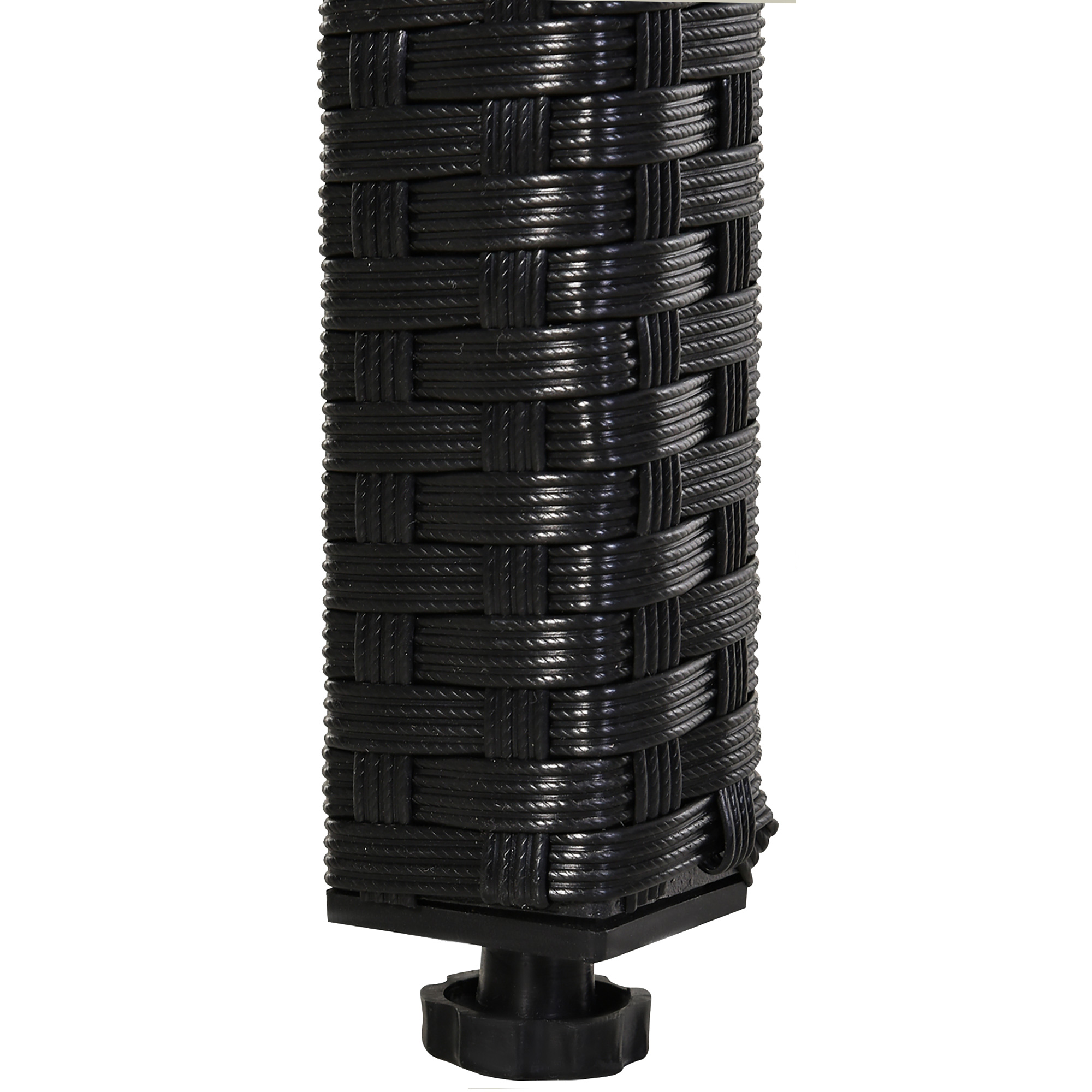 Polyrattan Sitzgruppe Essgruppe Gartenset Garnitur 11 tlg. mit Kissen Schwarz