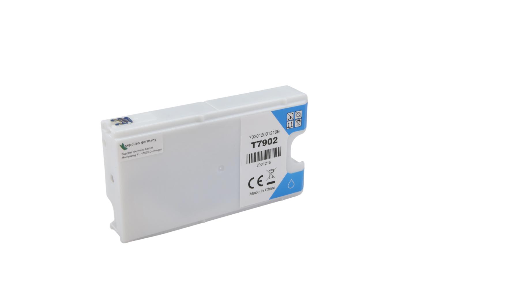 T7902 alternativ Tinte Cyan für Epson / C13T79024010 / 25ml