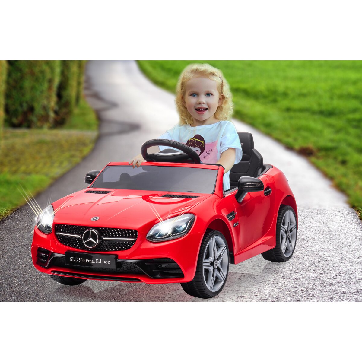 Kinderfahrzeug Mercedes-Benz SLC rot