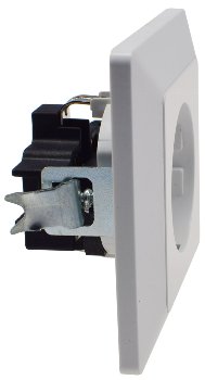 MILOS Schutzkontakt-Steckdose, weiß matt, 250V~/ 16A, inkl. Rahmen, Klemmanschluss