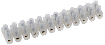Lüsterklemmen für 1,5-2,5mm², 12 Klemmen - Messingeinsatz, transparent Lüsterklemmen für 1,5-2,5mm², 12 Klemmen - Messingeinsatz, transparent