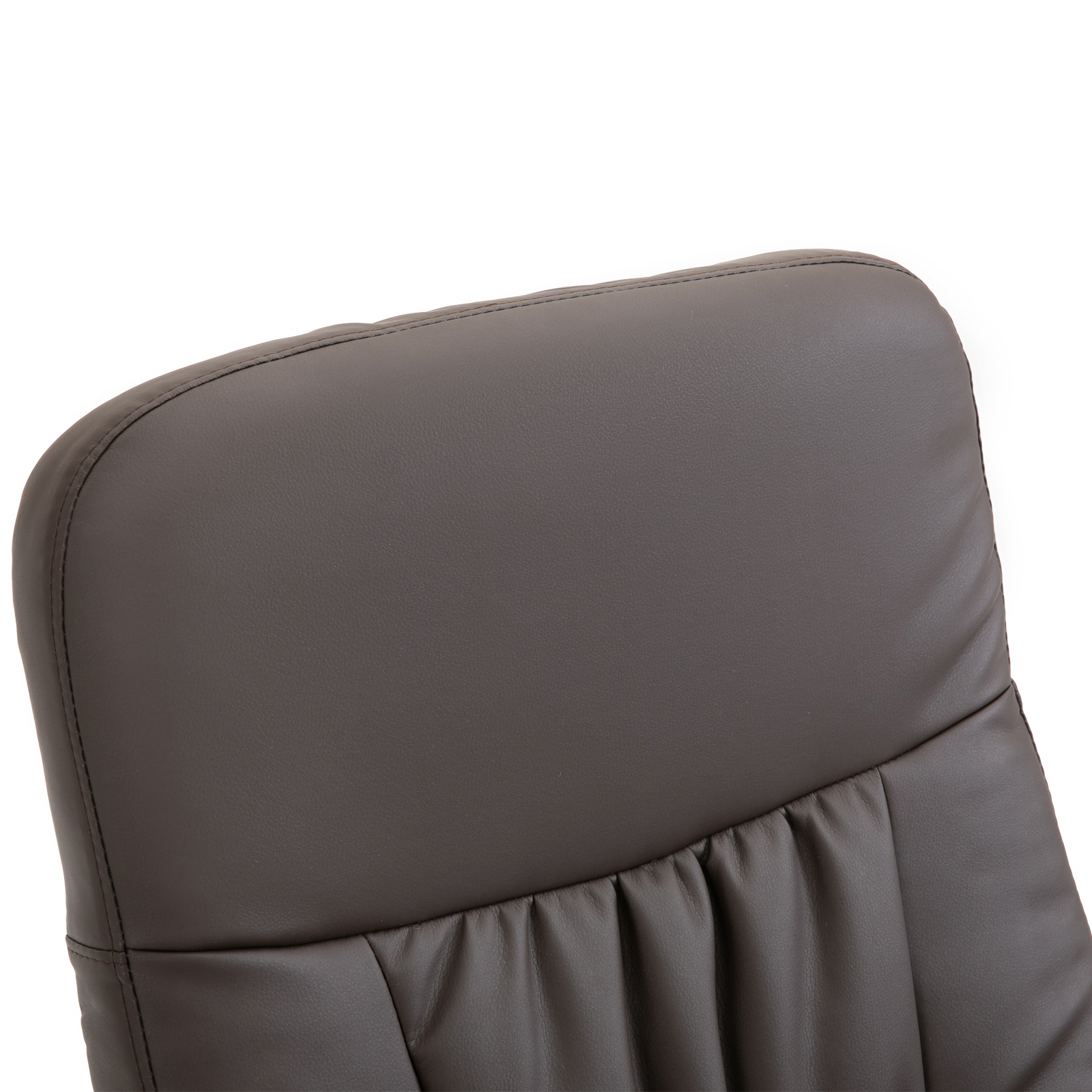 Relaxsessel mit Hocker, drehbarer Fernsehsessel mit 10 Massagepunkte, Liegefunktion, Massagesessel mit Fernbedienung, Seitentasche, TV-Sessel, Kunstleder, Braun