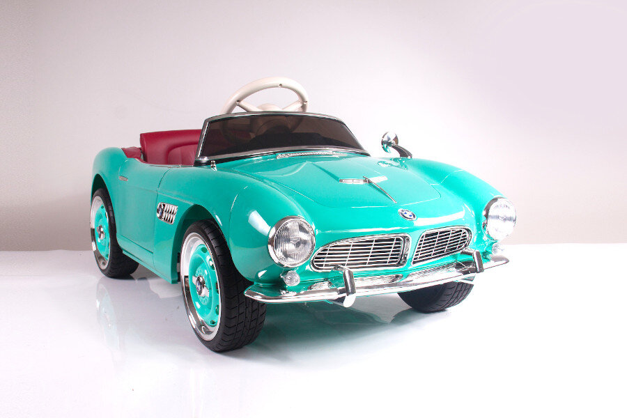 Elektro-Kinderfahrzeug BMW 507 Oldtimer Elektro-Kinderfahrzeug BMW 507 Oldtimer grün