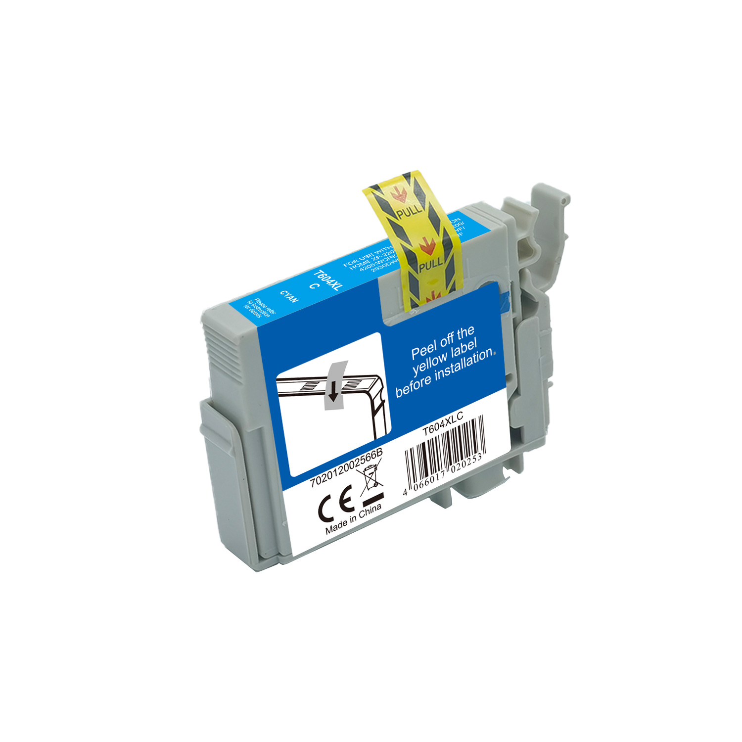 T604XLC alternativ Tinte Cyan für Epson / C13T10H24010 / 7ml / 400 Seiten