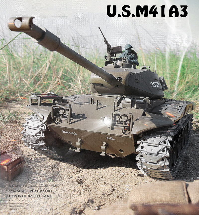 RC Panzer "M41 A3 Walker Bulldog" - Metallgetriebe & Metallketten PRO