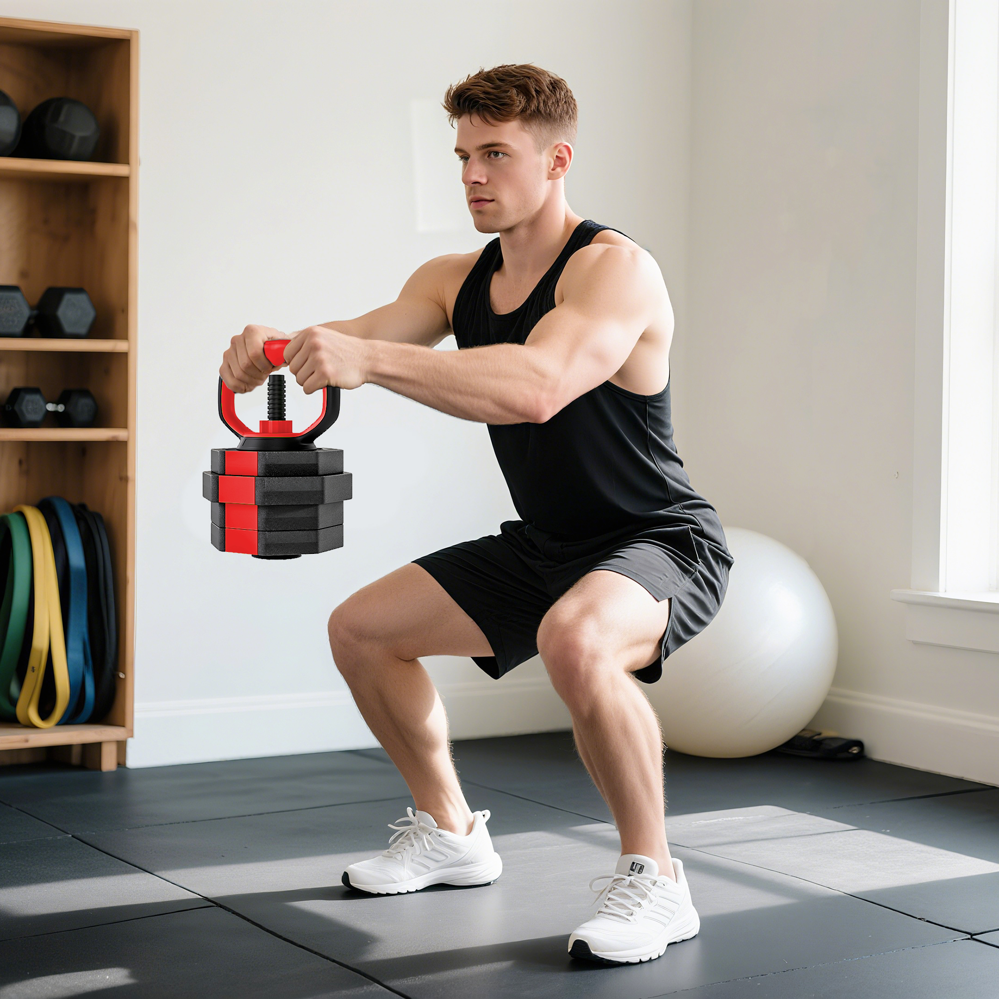 6-in-1 Hantelset Kurzhantel Set Kurzhanteln Langhanteln verstellbar 20 KG für Krafttraining Zuhause