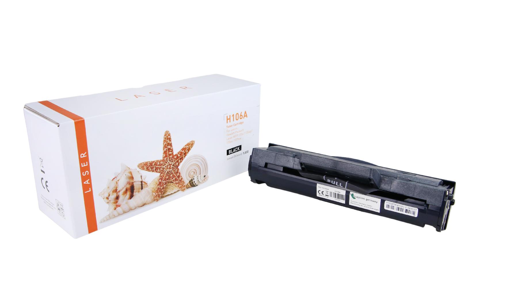 106A alternativ Toner schwarz für HP / W1106A / 1.000 Seiten 106A alternativ Toner schwarz für HP / W1106A / 1.000 Seiten