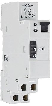 Treppenlichtzeitschalter / Zeitrelais, 1 Wechsler, 230V/16A, 1-7 Minuten