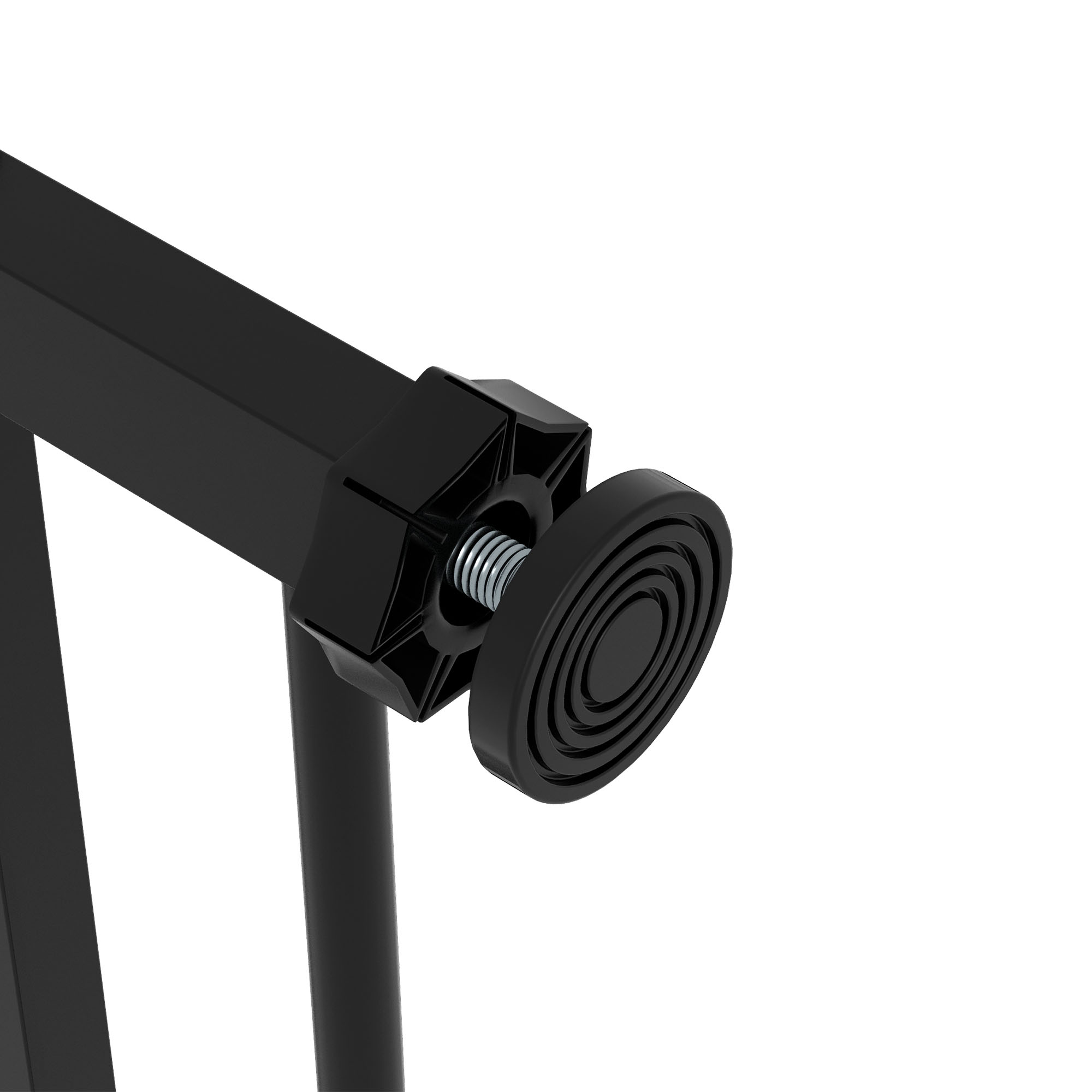 Türschutzgitter für Hunde, Absperrgitter, Schutzgitter für Haustiere, Metall, Kunststoff, 74-80 cm, Schwarz