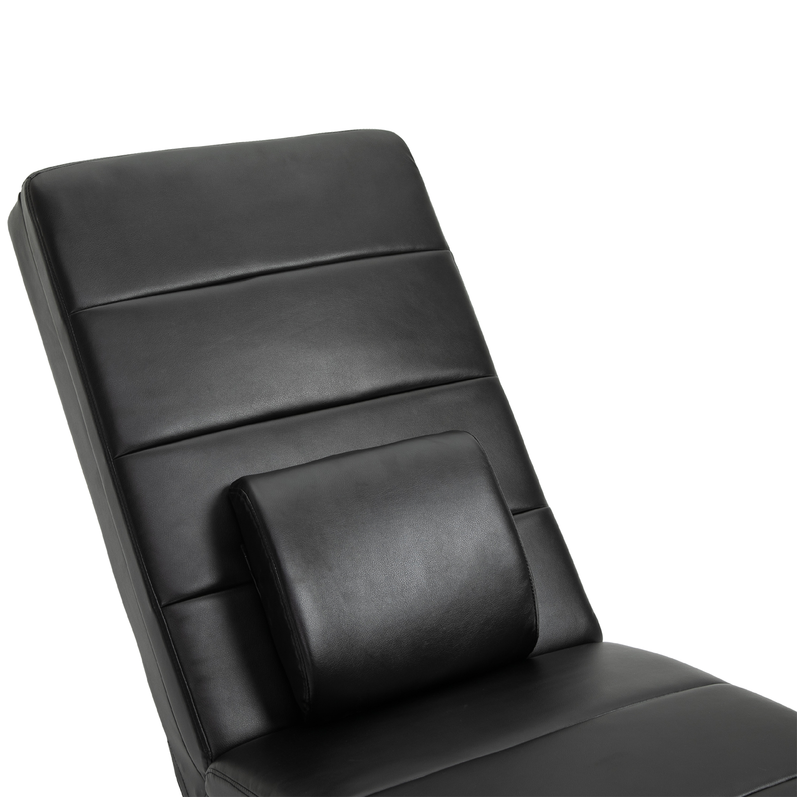 Relaxliege mit Massagefunktion Loungesessel Ergonomisch hohe Rückenlehn, mit Massagefunktion und Kissen mit Zero-G Design Lounge Sessel Kunstleder Metall Schaumstoff Schwarz 58 x 163 x 87 cm