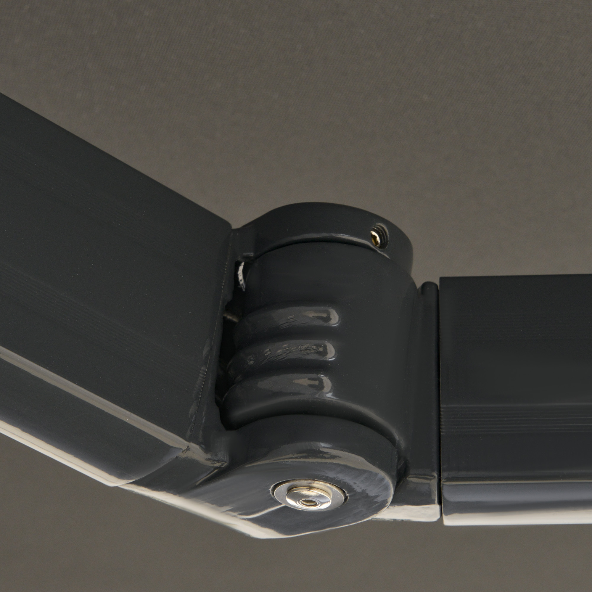 Elektromarkise, mit Fernsteuerung, inkl. Bausatz für Montage, Metallrahmen, dunkelgrau, 3 x 2,5 m