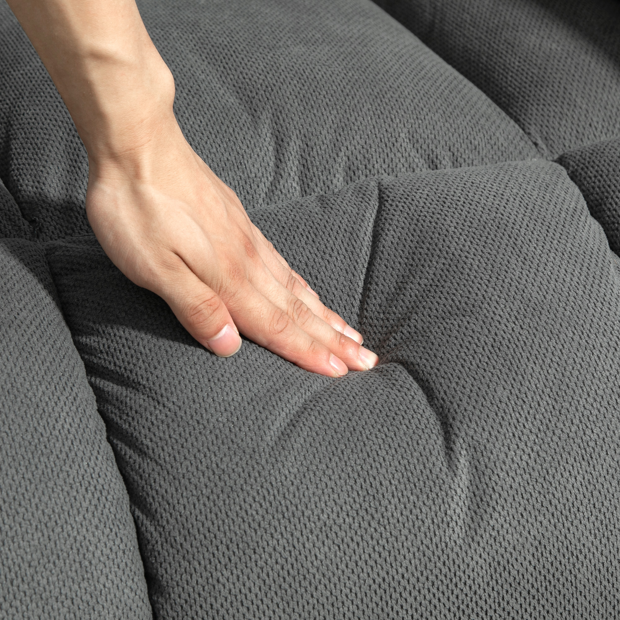 Fernsehsessel mit Massage- und Wärmefunktion, Elektrischer Aufsteh-Sessel, Fernbedienung, Seitentaschen, Grau