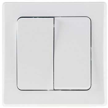 DELPHI Serien-Schalter 2-fach / 250V~/ 10A, inkl. Rahmen, UP, weiß