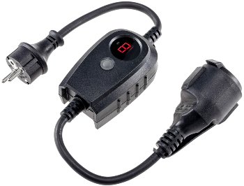 Zwischenstecker mit Dämmerungsschalter - und Zeitvorwahl (1- 9 Std.) über Display Zwischenstecker mit Dämmerungsschalter - und Zeitvorwahl (1- 9 Std.) über Display