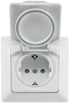 MILOS Schutzkontakt-Steckdose IP44 - 250V~/ 16A, inkl. Rahmen, UP, weiß matt MILOS Schutzkontakt-Steckdose IP44 - 250V~/ 16A, inkl. Rahmen, UP, weiß matt