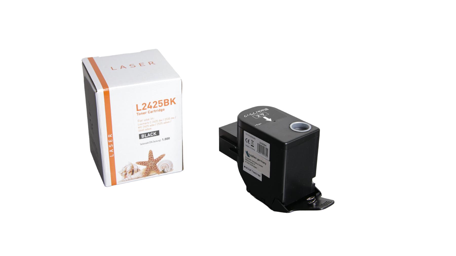 C2425BK alternativ Toner black für Lexmark / C2320K0 / 1.000 Seiten